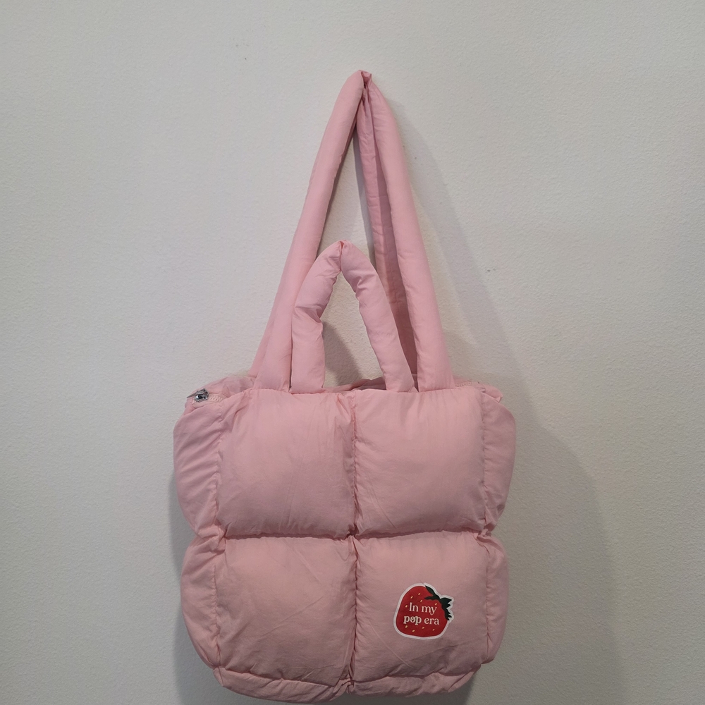 Simply Pop Pink Puffer Tote Bag